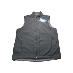 Mens Softshell Vest XL Black Water Wind Resistant Lightweight Zip Outdoor NWT